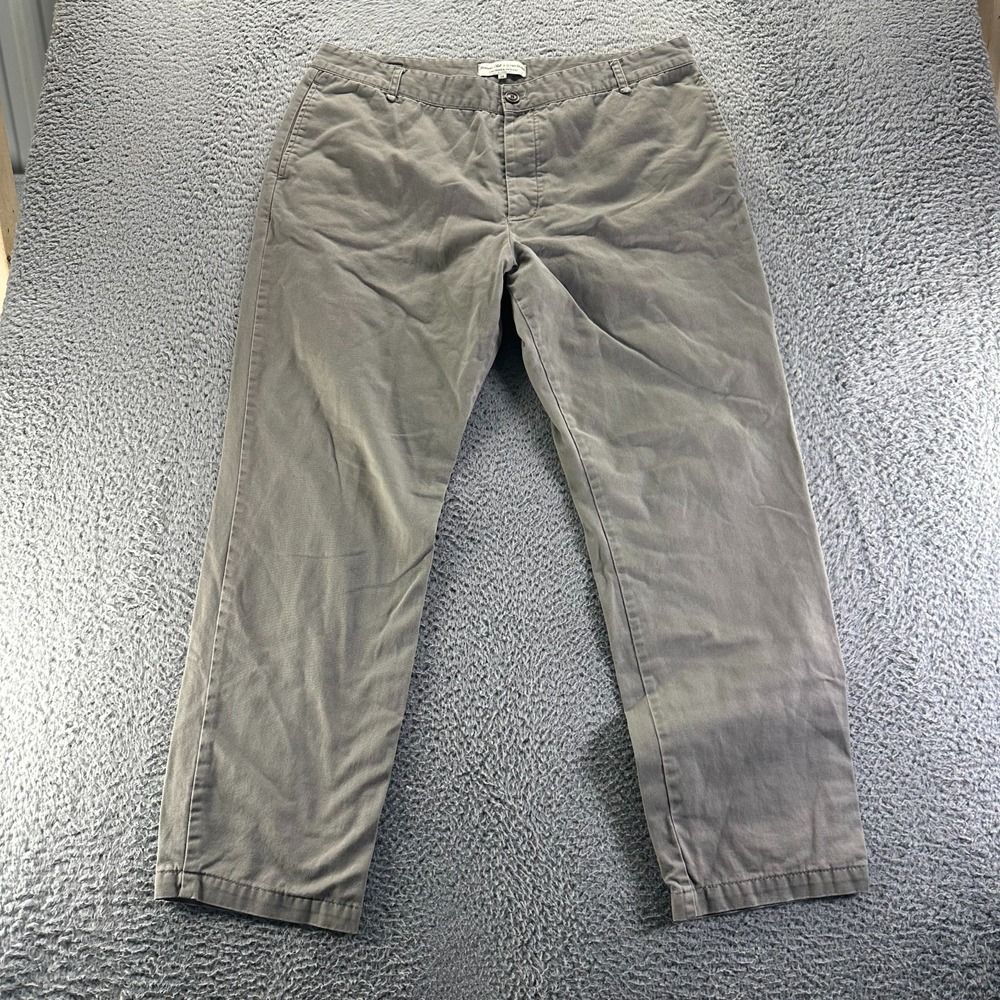 Riviera Club x Lucky Brand Pant Mens 38x30 Beige Cotton Chino Lined Button-Fly